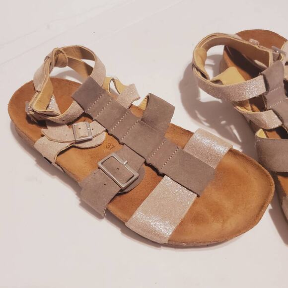 Haflinger Mara Slingback Sandal Gladiator Gold Bronze Size 37/6 - Picture 8 of 10